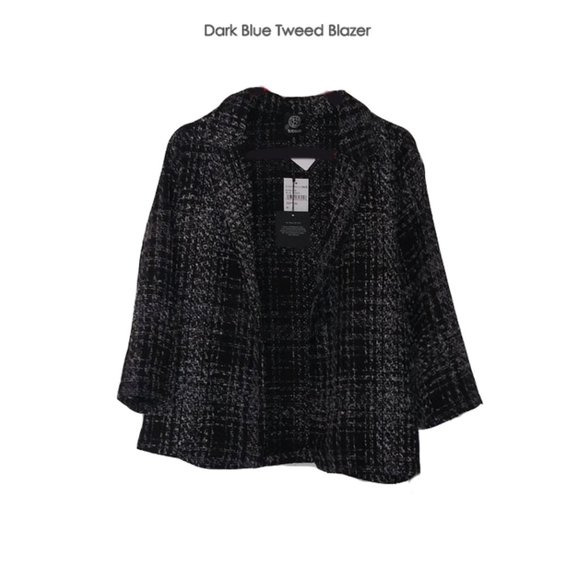 Bobeau Dark Blue Tweed Blazer by Nordstrom Rack - Picture 1 of 2